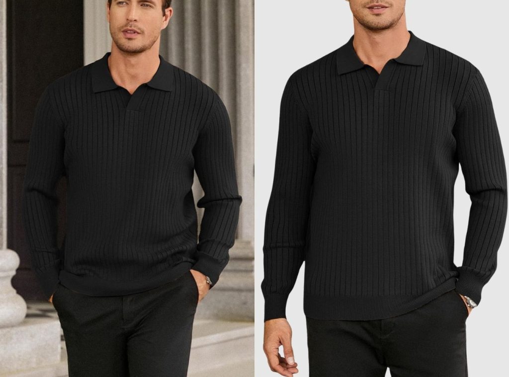 Sweater Drop collar -Black