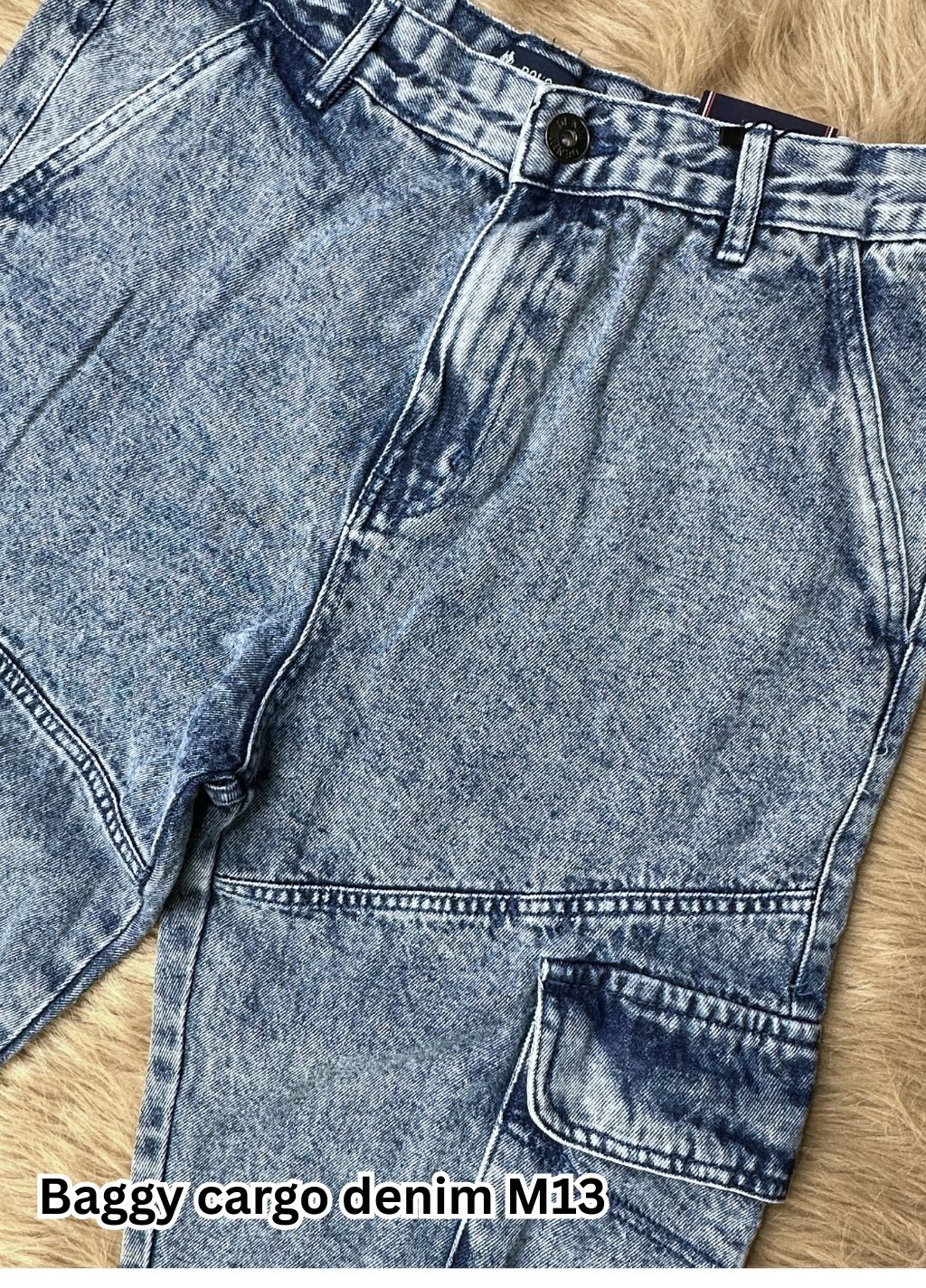 Baggy Cargo Denim M13 (Light Blue)