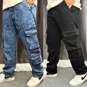 Baggy Cargo Denim M11 & M12 - (Blue & Black)