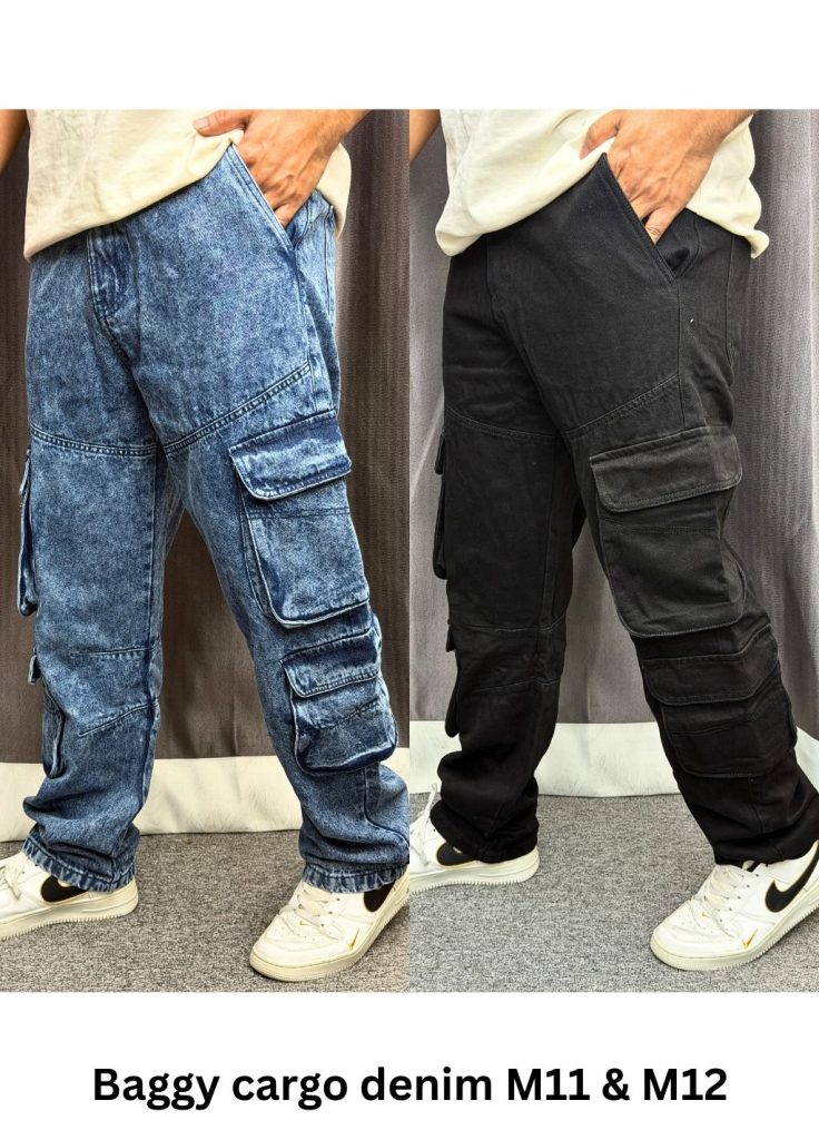 Baggy Cargo Denim M11 & M12 - (Blue & Black)