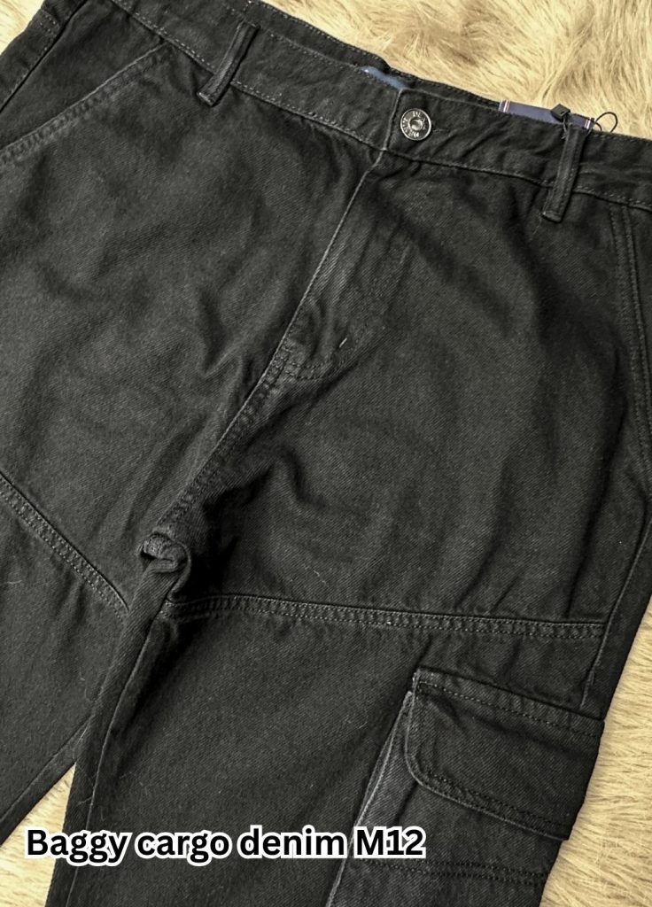 Baggy Cargo Denim M12 (Black)