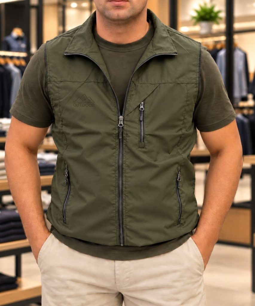 Sleeve less jacket M1 - Olive