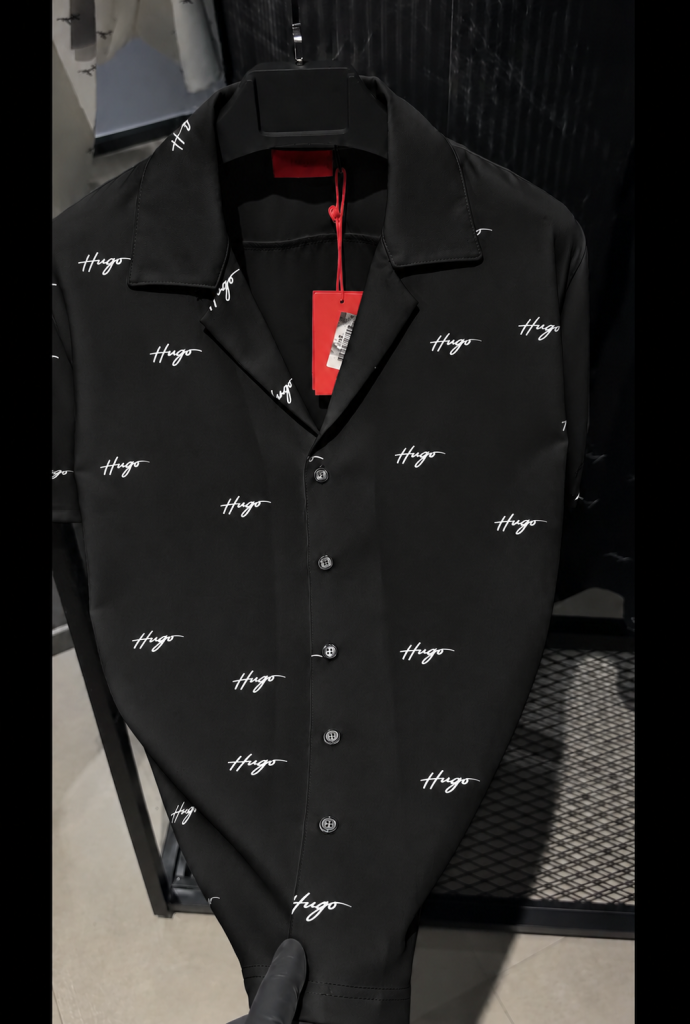 Printed cuban shirt M1 - Black