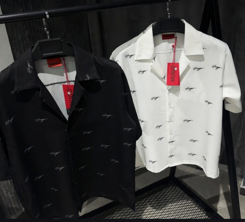 Printed cuban shirt M1 - Black & White